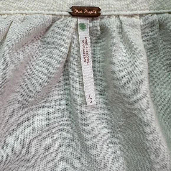 Free People Sunshine In My Pockets Buttondown Thick Linen Cotton Long Sleeve - Picture 12 of 13